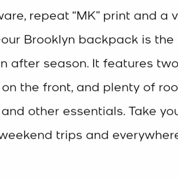 Michael Kors Brooklyn Backpack- Metallic Silver and VS Shimmer Backpack Keyfob - Picture 11 of 11